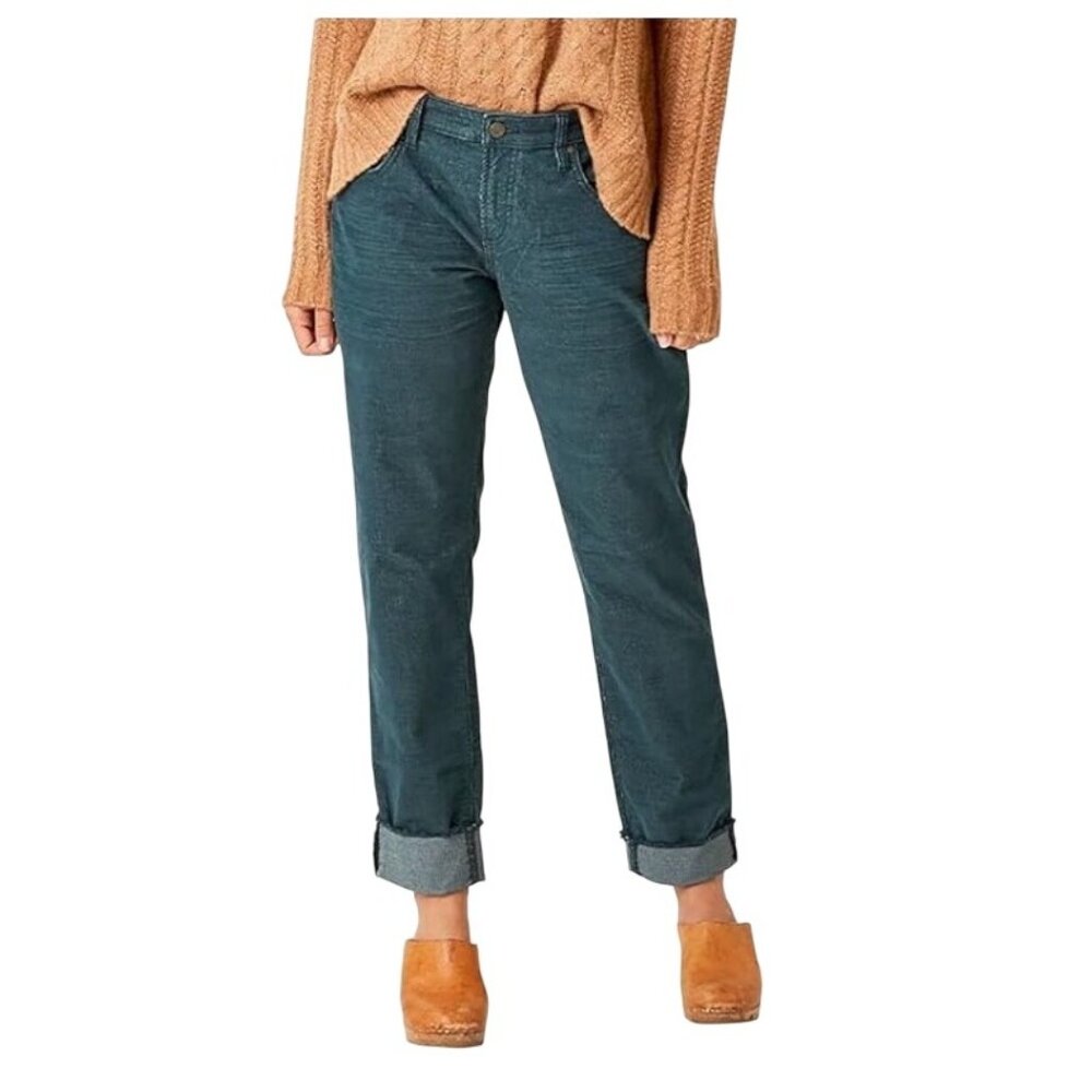 Carve Designs organic cotton Women's Carson Corduroy fringed hem pants women's 6